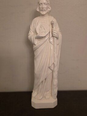 Saint Jude statue is a beautifully Cream Color